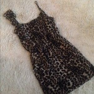 Y2K Leopard Print Ruffle Short Dress